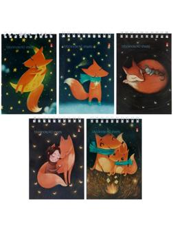 Блокнот А6, 40 листов на гребне 