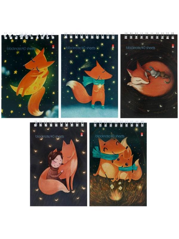 Блокнот А6, 40 листов на гребне 