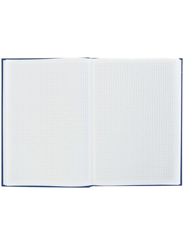 Книга учета А4, 160 листов в клетку, бумвинил, синяя