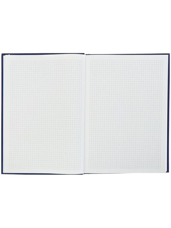 Книга учета А4, 192 листа в клетку, бумвинил, синяя