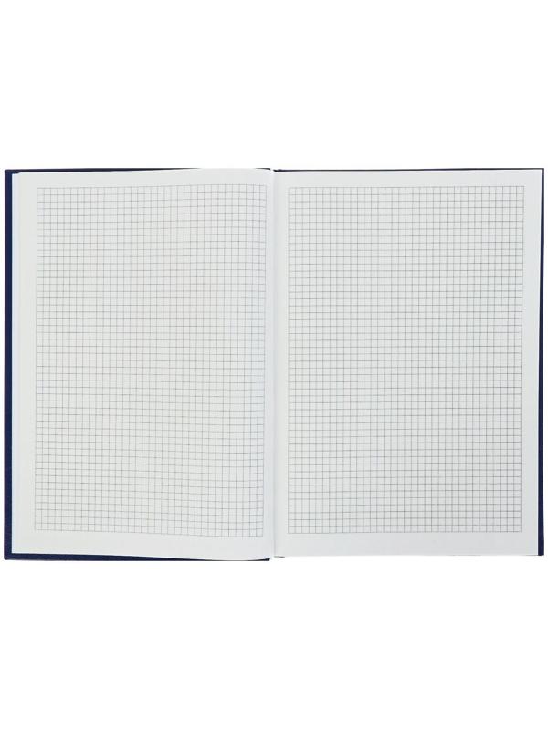 Книга учета А4, 240 листов в клетку, бумвинил, синяя