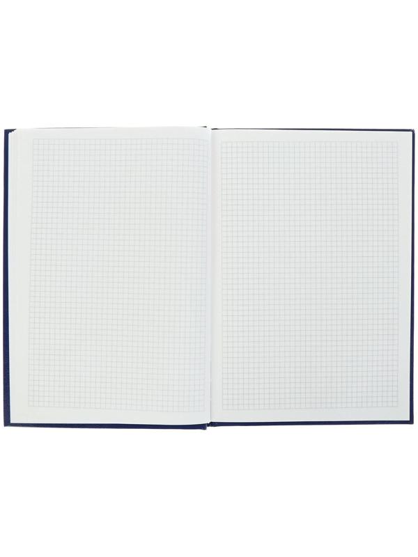 Книга учета А4, 96 листов в клетку, бумвинил, синяя
