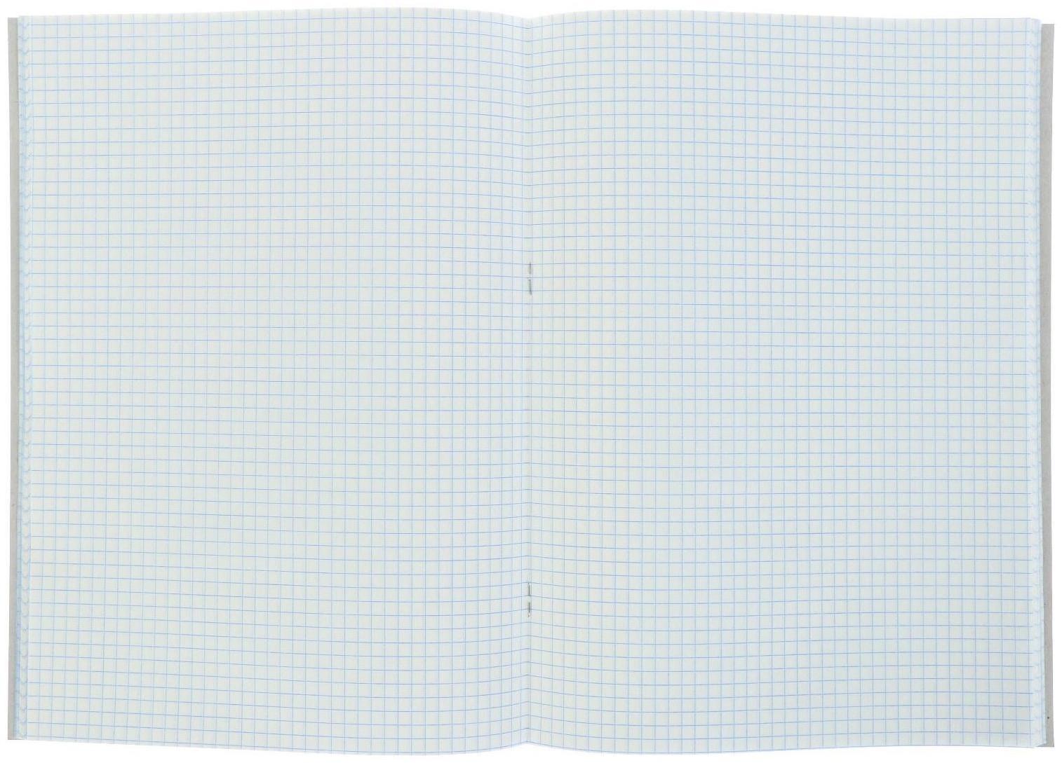 Книга учета А4, 96 листов в клетку, картонная обложка, синяя