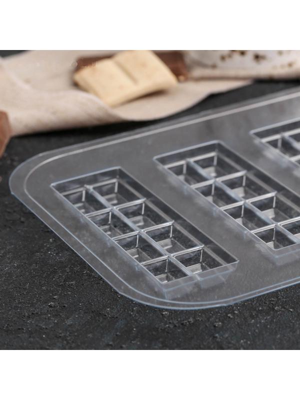 Форма для шоколада и конфет «Батончик 2×4», цвет прозрачный