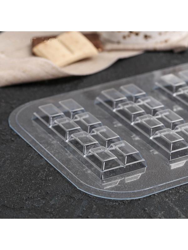 Форма для шоколада и конфет «Батончик 2×4», цвет прозрачный