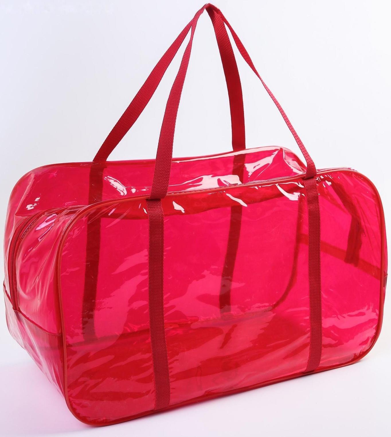 Набор сумок в роддом, 3 шт., цветной ПВХ, цвет красный