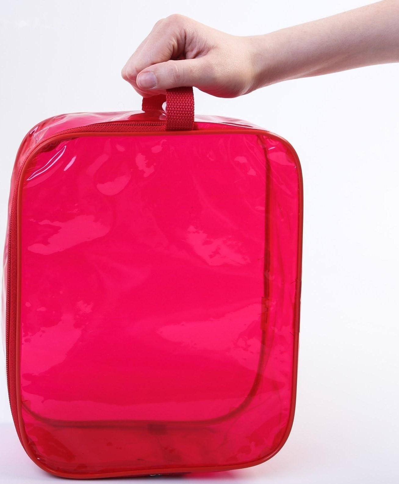 Набор сумок в роддом, 3 шт., цветной ПВХ, цвет красный