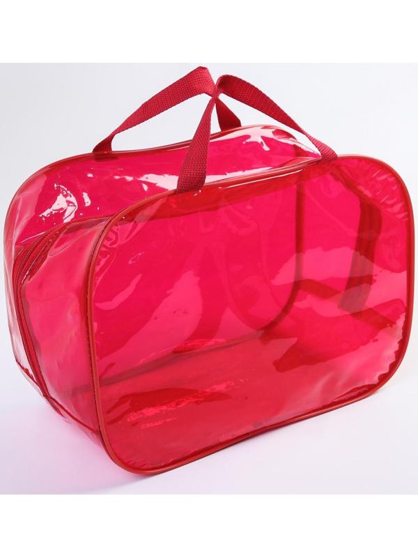 Набор сумок в роддом, 3 шт., цветной ПВХ, цвет красный