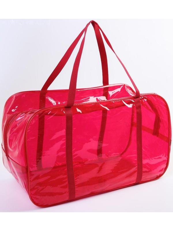 Набор сумок в роддом, 3 шт., цветной ПВХ, цвет красный