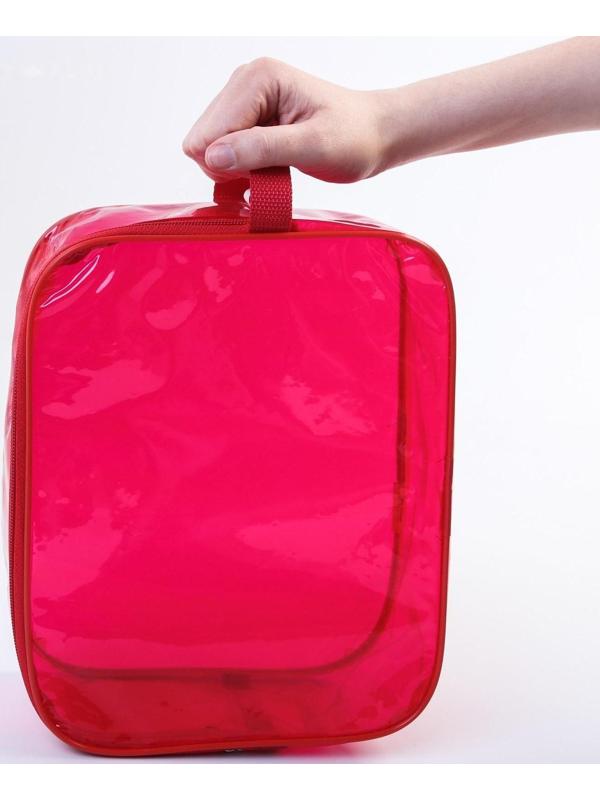 Набор сумок в роддом, 3 шт., цветной ПВХ, цвет красный