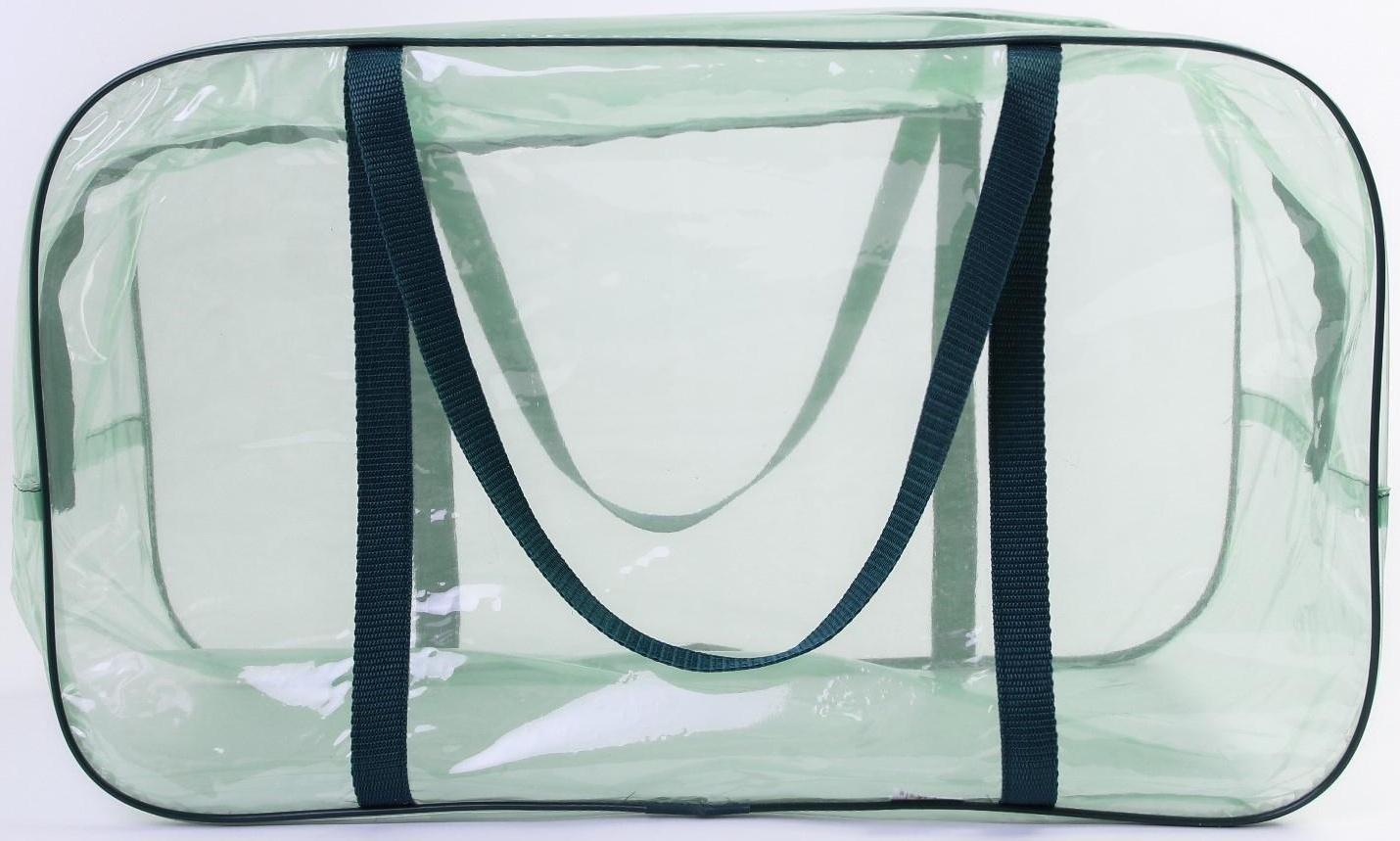 Сумка в роддом 30х50х25, цветной ПВХ, цвет зеленый МИКС