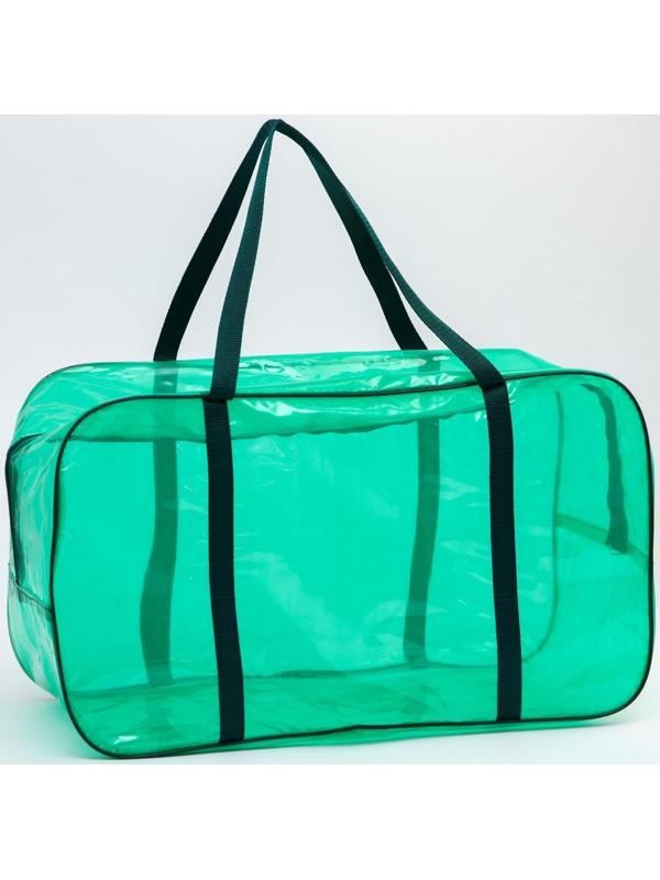 Сумка в роддом 30х50х25, цветной ПВХ, цвет зеленый МИКС