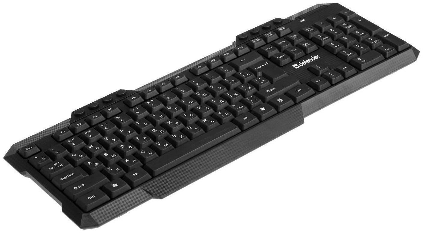 Комплект клавиатура и мышь Defender Jakarta C-805 RU, беспровод,мембран,1600 dpi,USB,чёрный