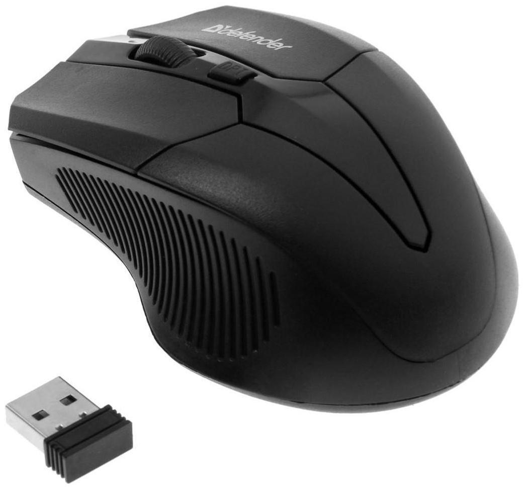Комплект клавиатура и мышь Defender Jakarta C-805 RU, беспровод,мембран,1600 dpi,USB,чёрный