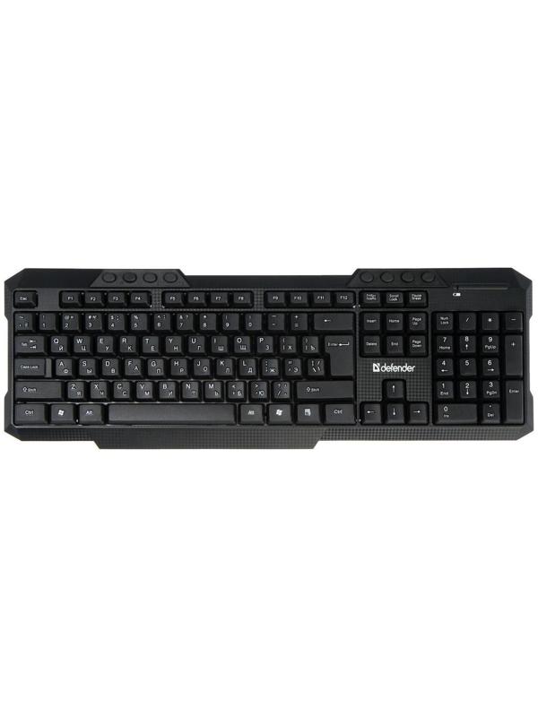Комплект клавиатура и мышь Defender Jakarta C-805 RU, беспровод,мембран,1600 dpi,USB,чёрный