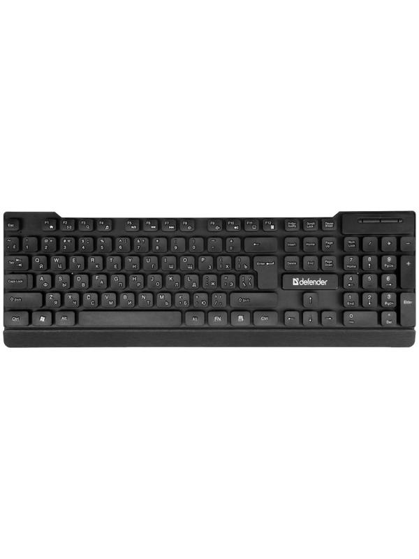 Комплект клавиатура и мышь Defender York C-777 RU, проводной, мембранный, 1000 dpi, чёрный