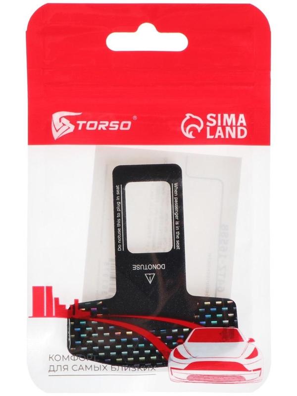 Заглушка ремня безопасности TORSO, металлическая, черный