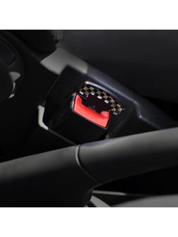 Заглушка ремня безопасности, металлическая, черно-белый