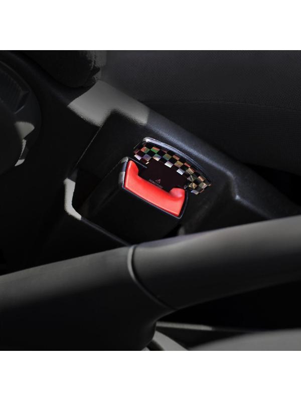 Заглушка ремня безопасности, металлическая, черно-белый