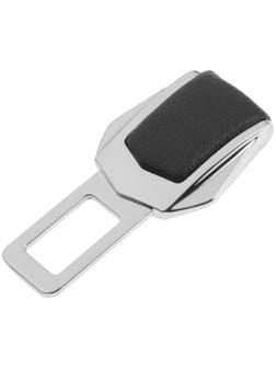 Заглушка ремня безопасности TORSO, усиленная, металлическая, хром