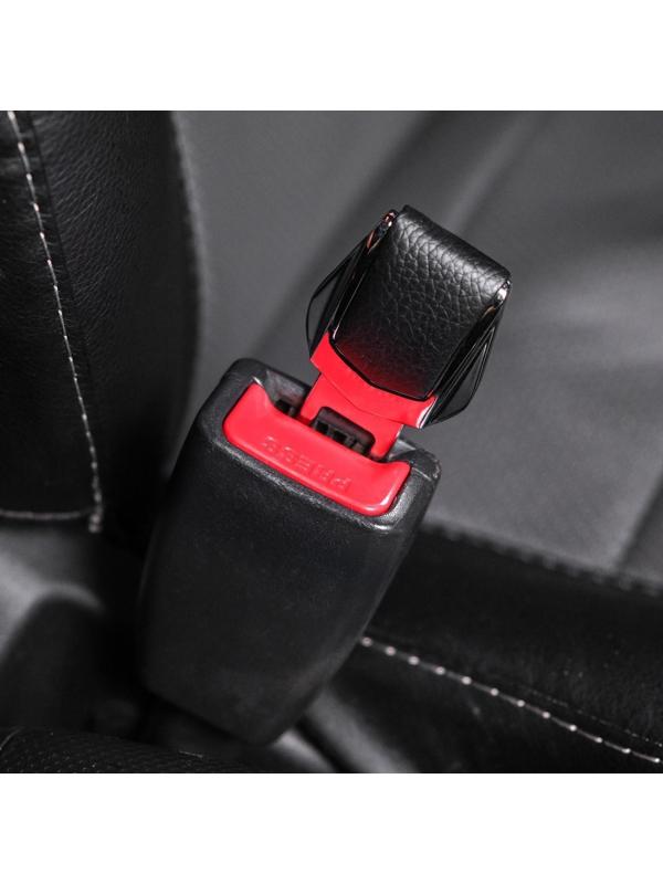 Заглушка ремня безопасности TORSO, усиленная, металлическая, хром