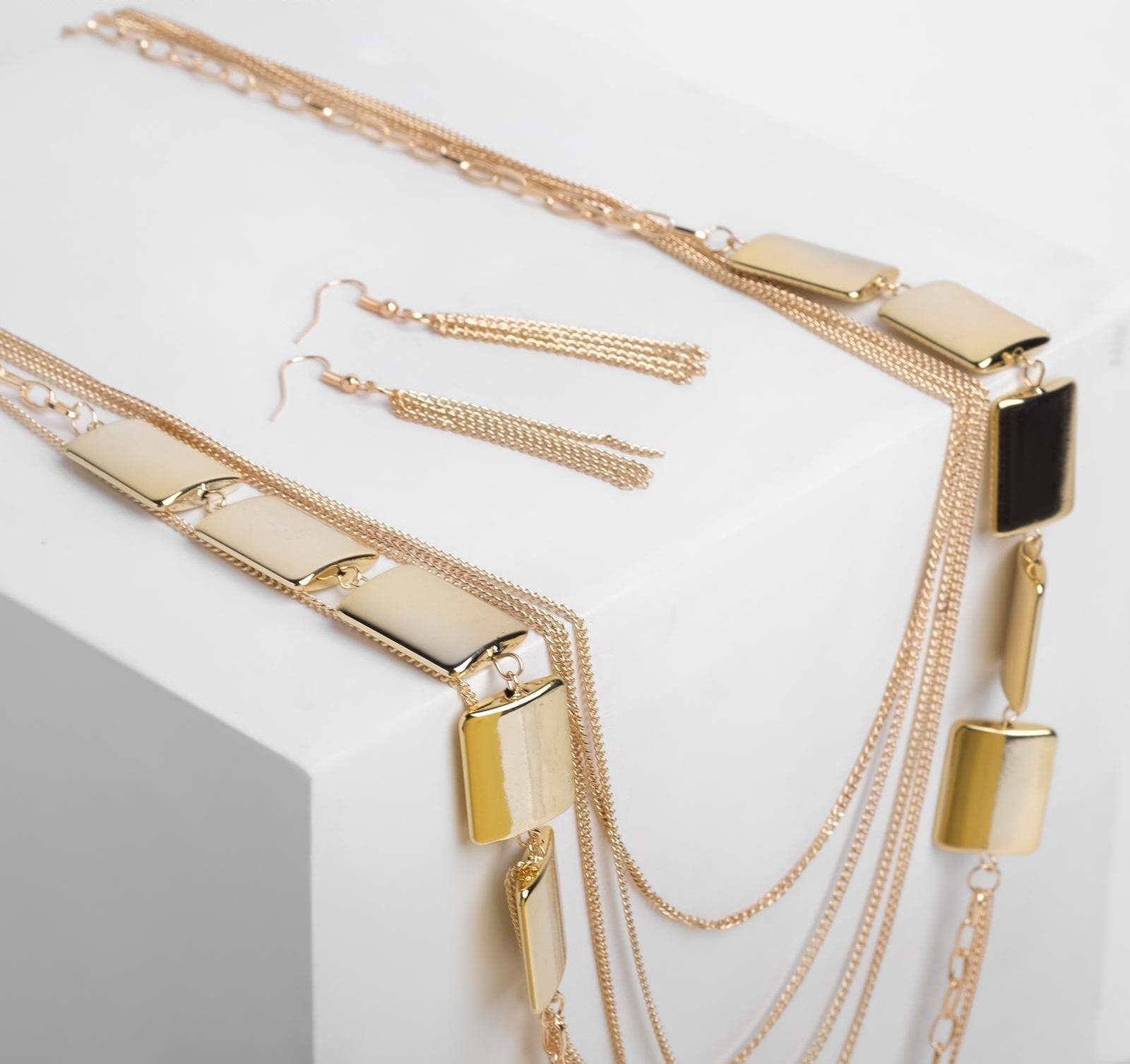 Набор 2 предмета: серьги, бусы 