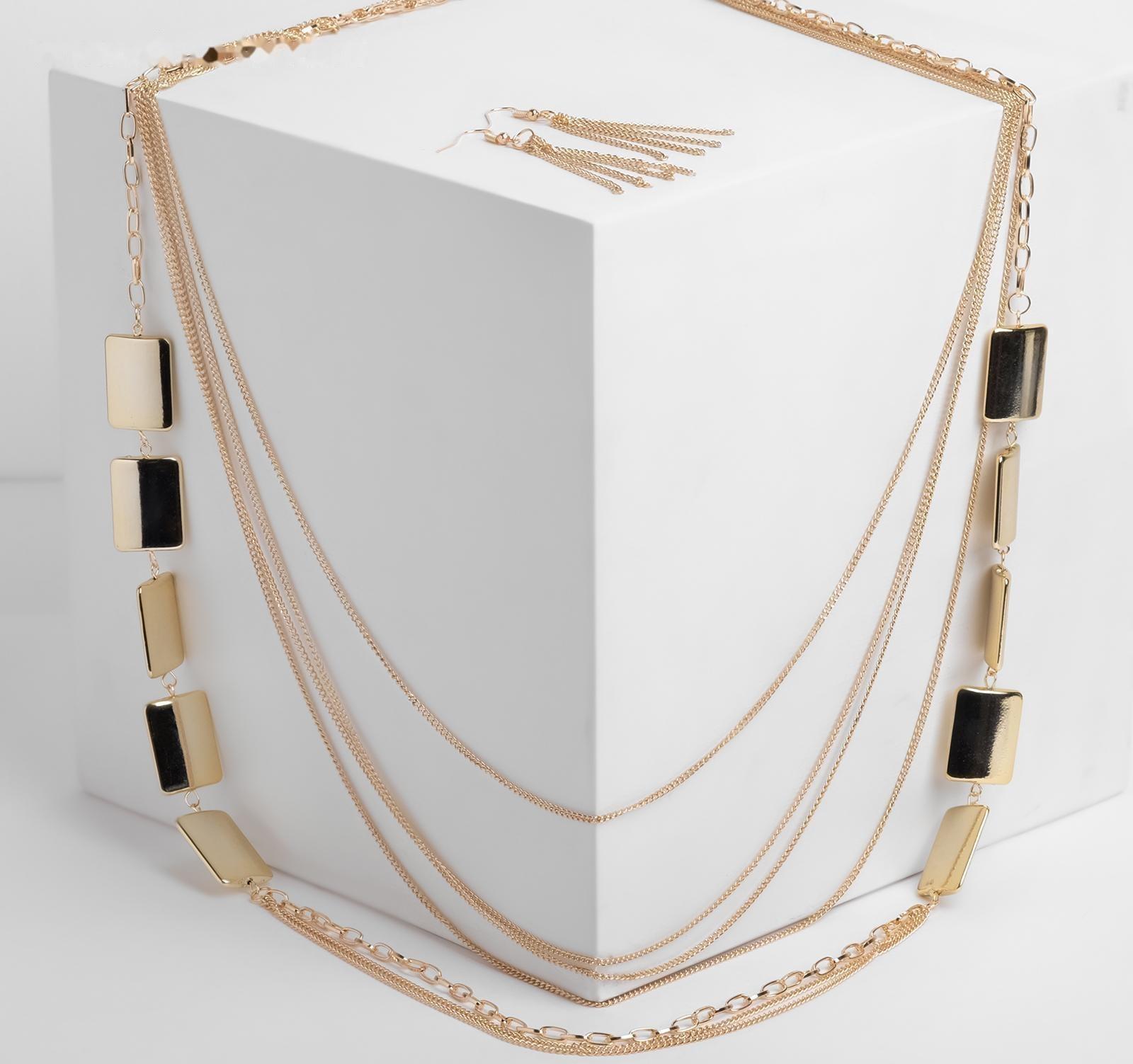 Набор 2 предмета: серьги, бусы 