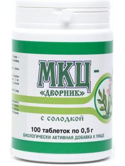 МКЦ «Дворник» с солодкой, 100 таблеток по 0,5 г