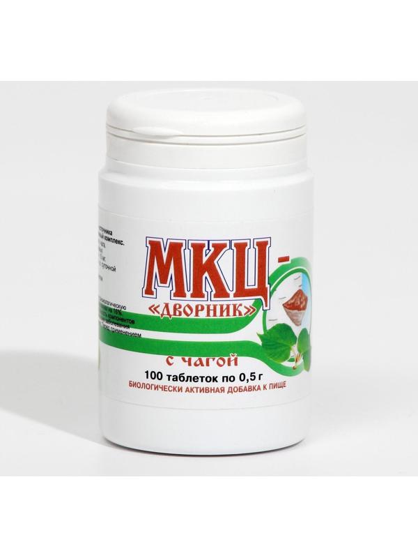 МКЦ «Дворник» с чагой, для ЖКТ 100 таблеток по 0.5 г,
