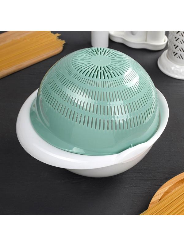 Дуршлаг для крупы, d=19,5 см, цвет фисташковый