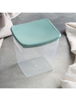 Ёмкость для сыпучих продуктов, квадратная, 1 л, цвет фисташковый