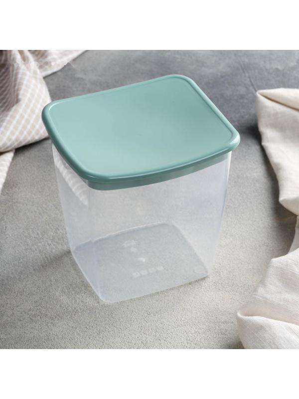 Ёмкость для сыпучих продуктов, квадратная, 1 л, цвет фисташковый