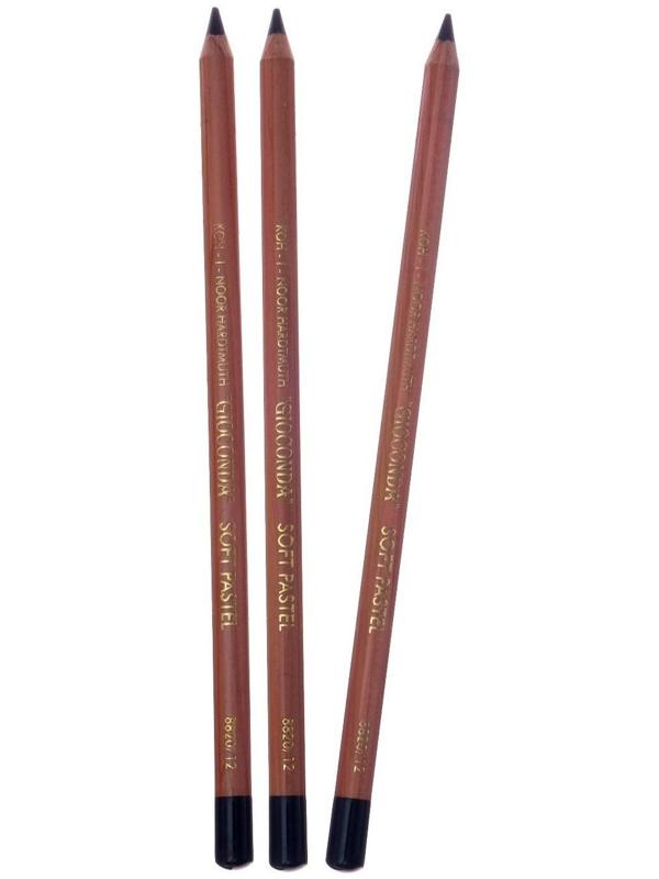 Набор 3 штуки пастель сухая в карандаше Soft Koh-I-Noor 8820 GIOCONDA, черная (1295206)