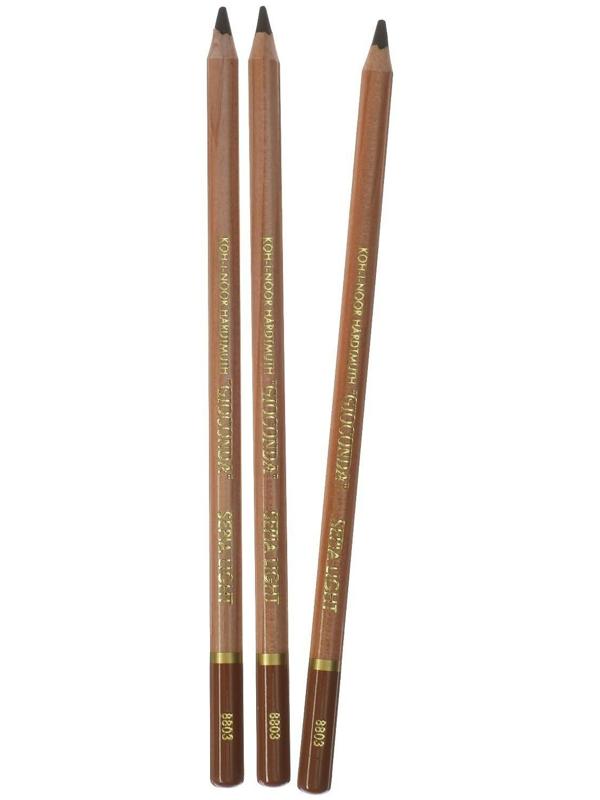 Набор 3 штуки сепия в карандаше Koh-I-Noor GIOCONDA 8803, светлая, (1295196)