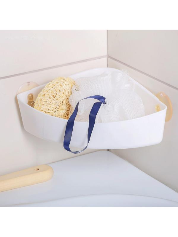 Полка навесная угловая Krita, 22,5×15 ×7 см, цвет снежно-белый