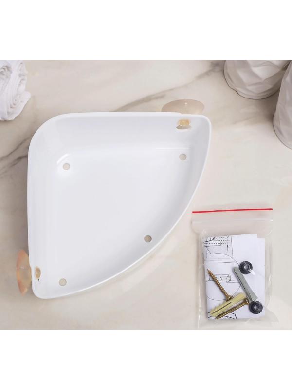 Полка навесная угловая Krita, 22,5×15 ×7 см, цвет снежно-белый