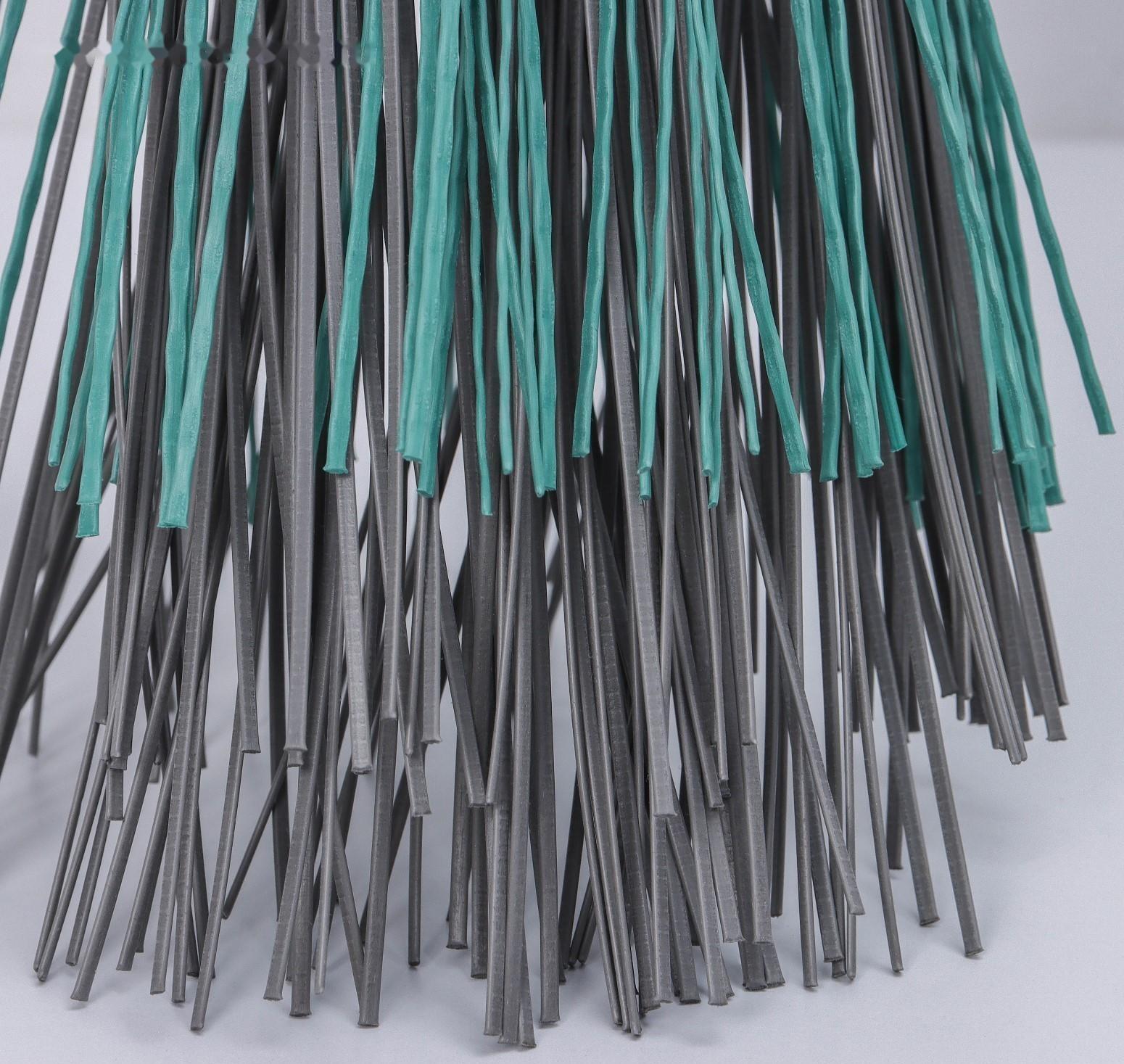 Метла полипропиленовая, наборная, с черенком, 3 фланца, цвет МИКС