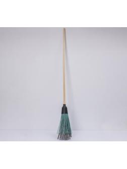 Метла полипропиленовая, наборная, с черенком, 3 фланца, цвет МИКС