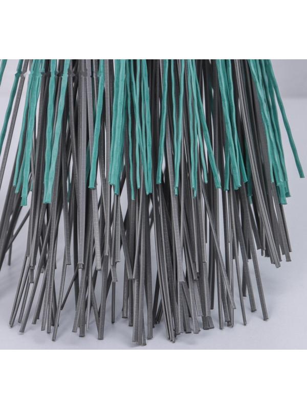 Метла полипропиленовая, наборная, с черенком, 3 фланца, цвет МИКС