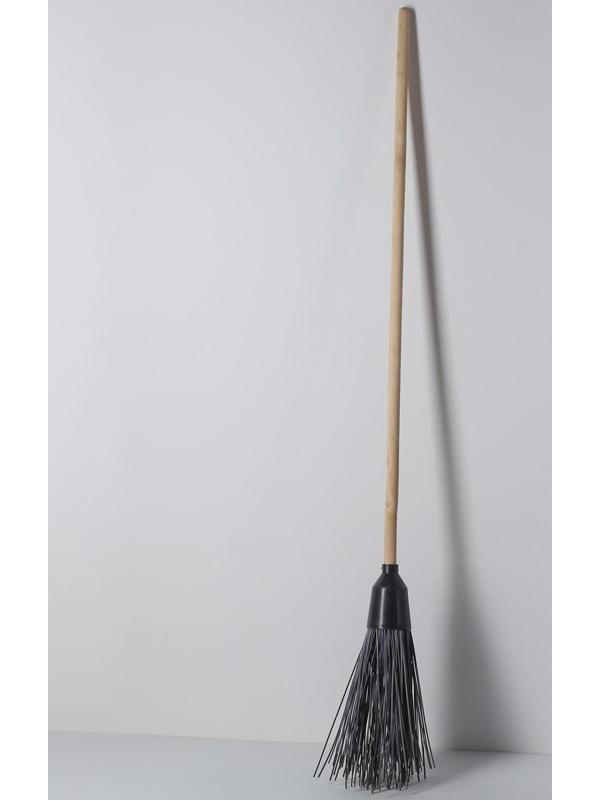 Метла полипропиленовая, наборная, с черенком, 3 фланца, цвет МИКС