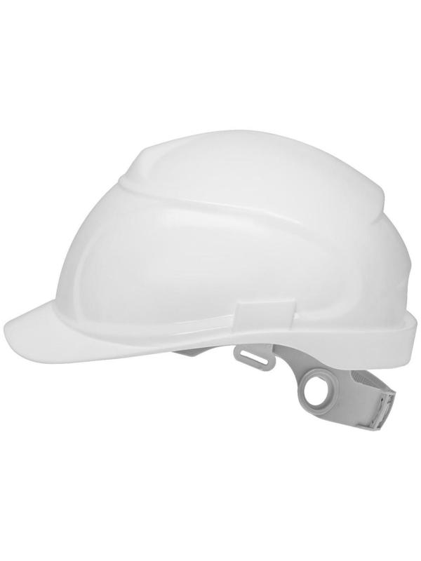 Каска защитная ТУНДРА, для строительно-монтажных работ, с текстильным оголовьем, белая