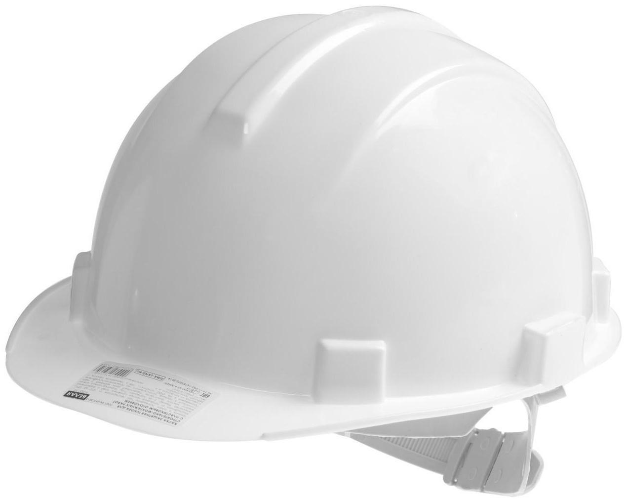 Каска защитная ТУНДРА, для строительно-монтажных работ, с пластиковым оголовьем, белая