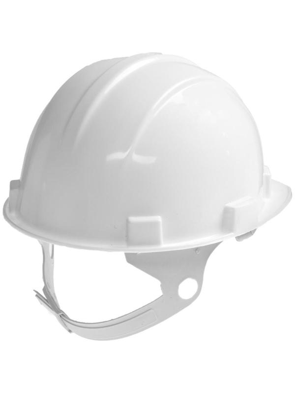 Каска защитная ТУНДРА, для строительно-монтажных работ, с пластиковым оголовьем, белая