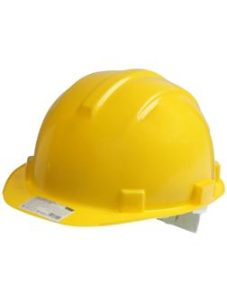 Каска защитная ТУНДРА, для строительно-монтажных работ, с текстильным оголовьем, желтая