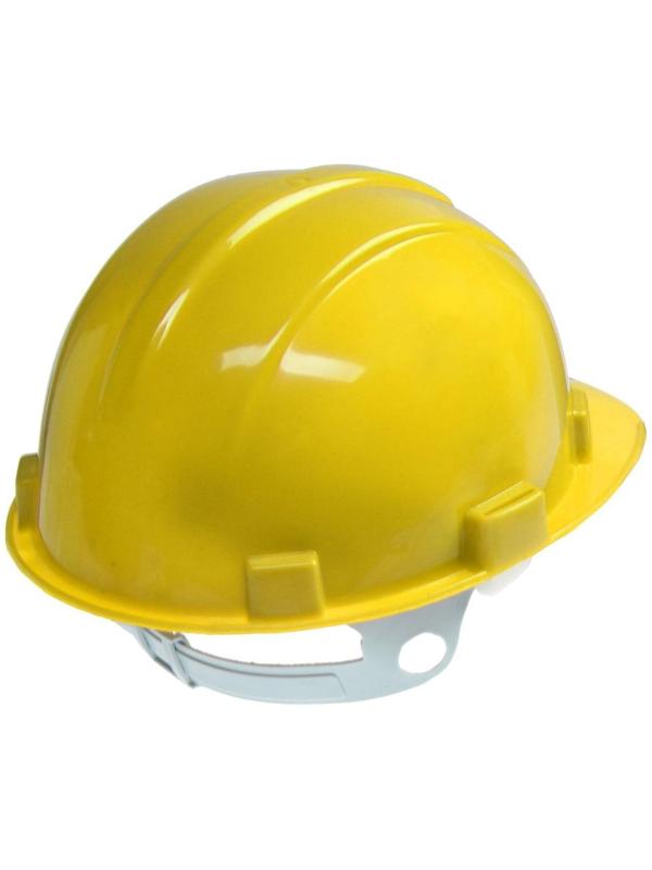 Каска защитная ТУНДРА, для строительно-монтажных работ, с текстильным оголовьем, желтая