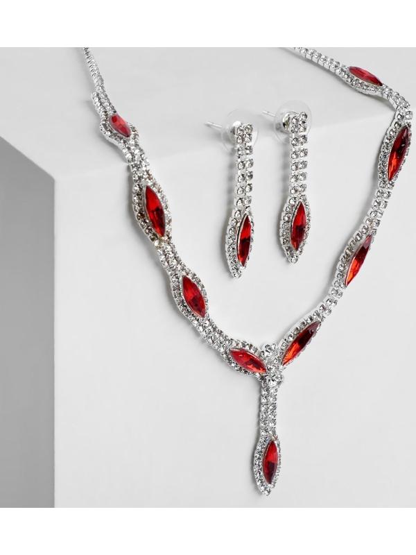 Набор 2 предмета: серьги, колье 