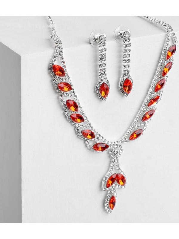 Набор 2 предмета: серьги, колье 