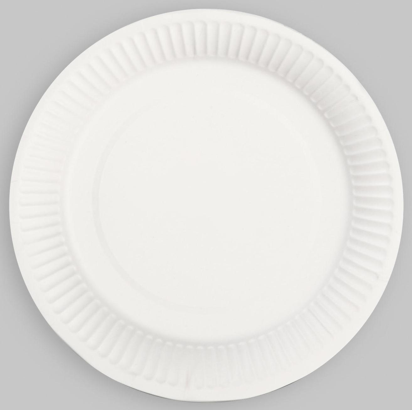 Тарелка бумажная, однотонная, цвет красный