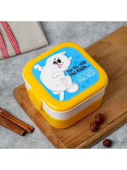 Ланч-бокс двухуровневый «Ты то, что ты ешь», 0.8 л