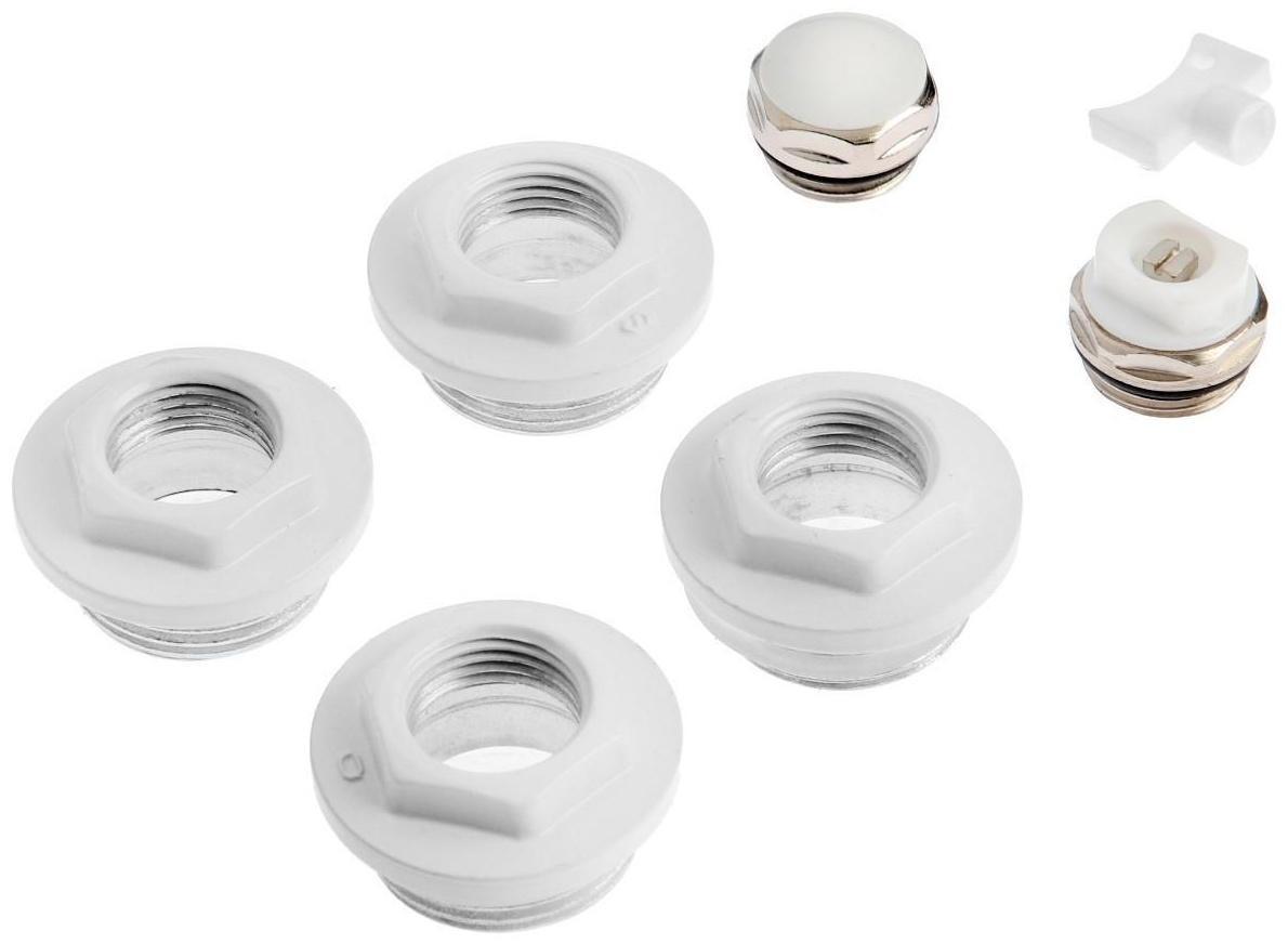 Комплект для подключения радиатора Royal Thermo 1/2'' white, белый